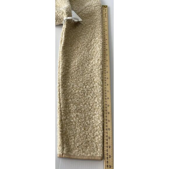 Stylus Sherpa Look Cream/Tan Jacket w/ Faux Leather Trim Size Large - Picture 6 of 12